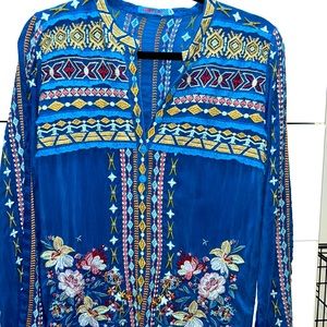 Johnny Was XXS Blouse RN # 149414